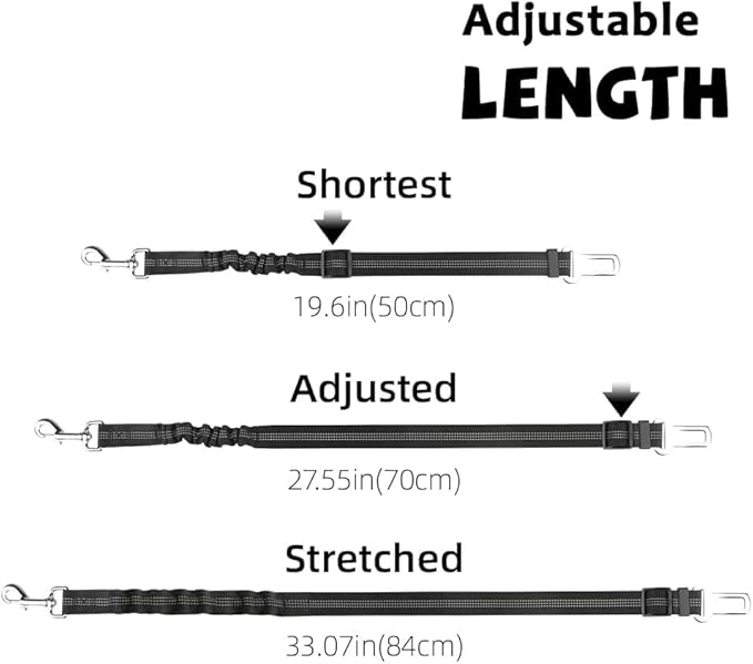 Dog Seat Belt for Car – Adjustable Pet Safety Restraint Strap