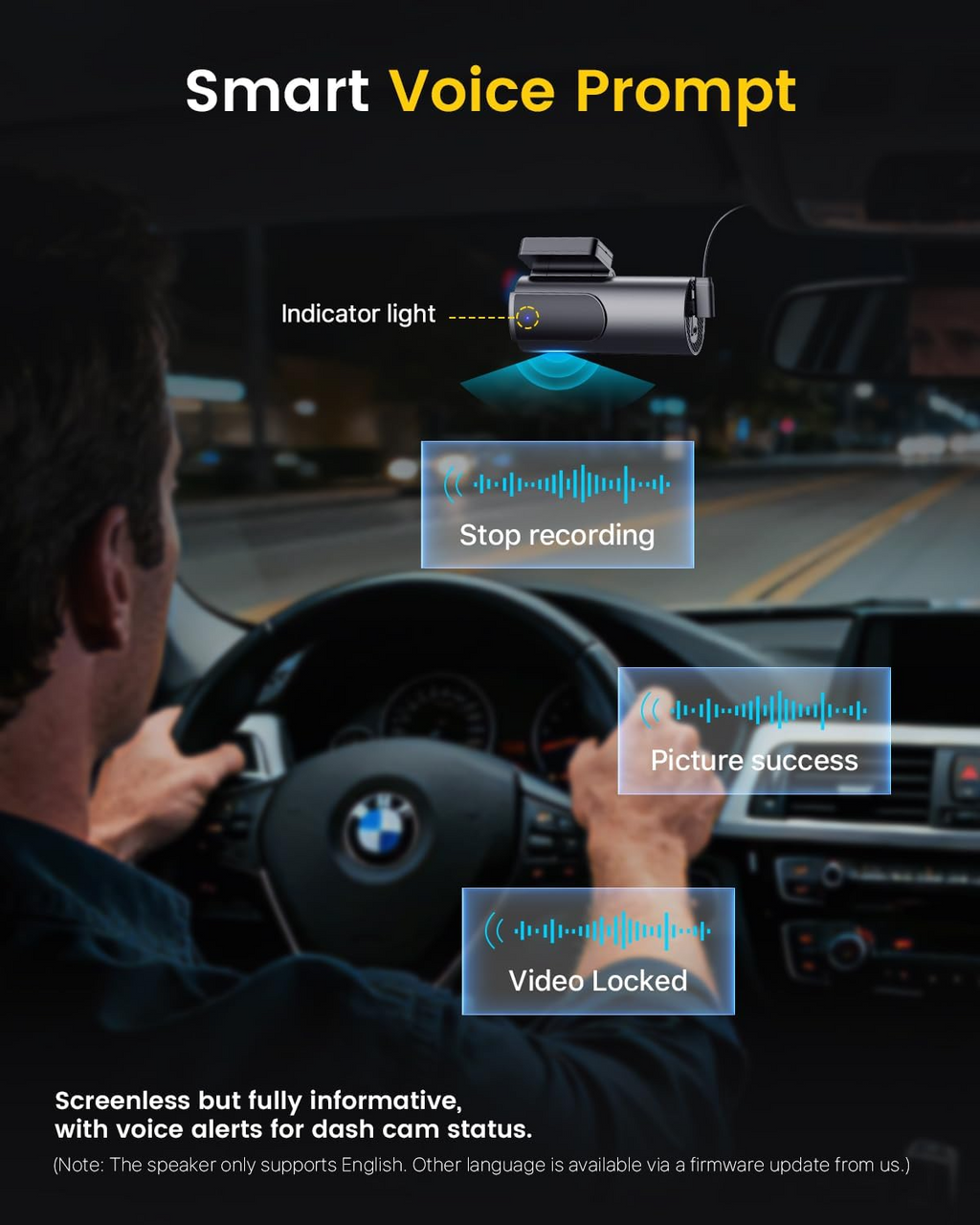 4K Front & Rear Dashcam – Dual Camera with WiFi, Night Vision & Parking Mode