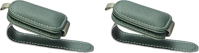 Omoda Magnetic Car Sun Visor Glasses Holders | 2 Pack Leather Sunglasses Clips