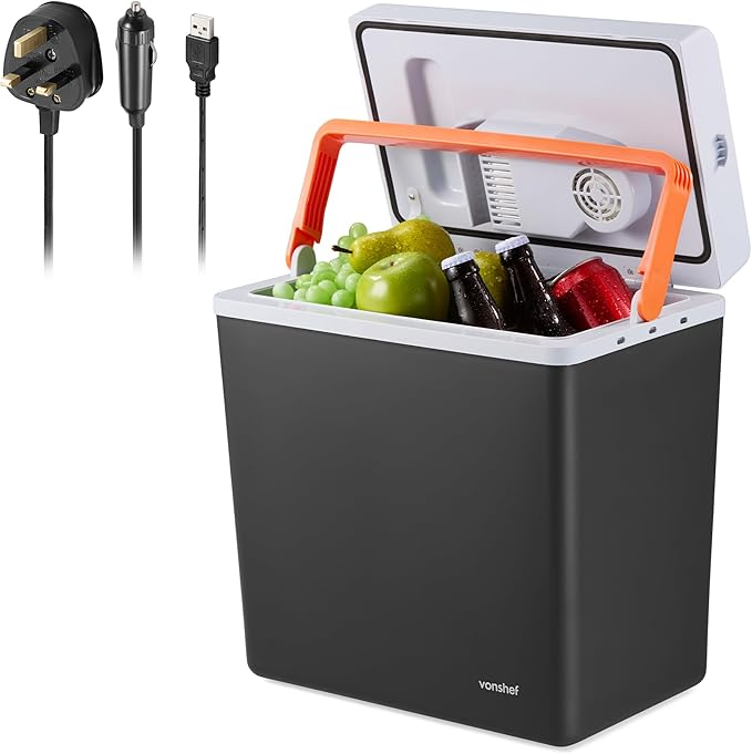 Electric Cool Box for Car – 20L Portable Car Fridge & Warmer (12V/UK Plug)