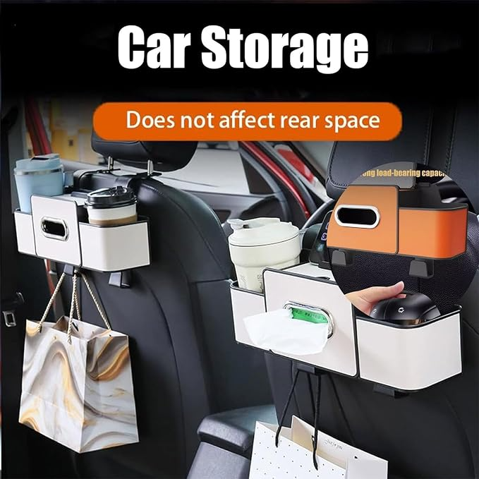 Omoda Premium Seat Back Storage Organiser with Cup Holders