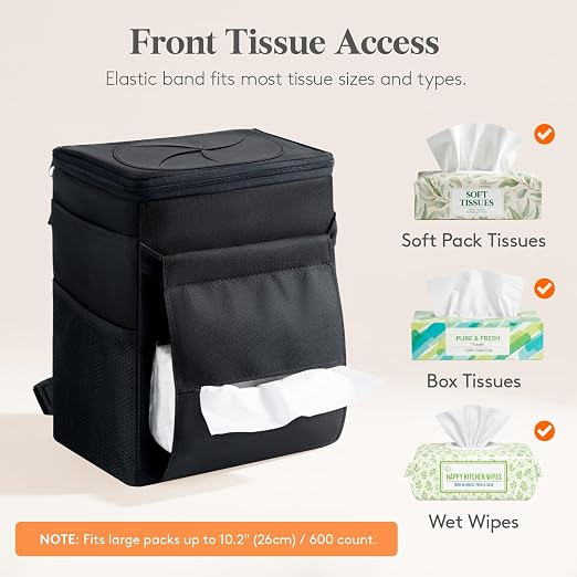 Omoda Car Seat Back Hanging Bin & Storage Organiser | 7.6L Waterproof Car Bin