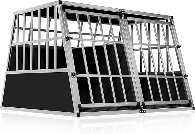 Dog Car Crate – Lockable Aluminium Travel Cage for Boot