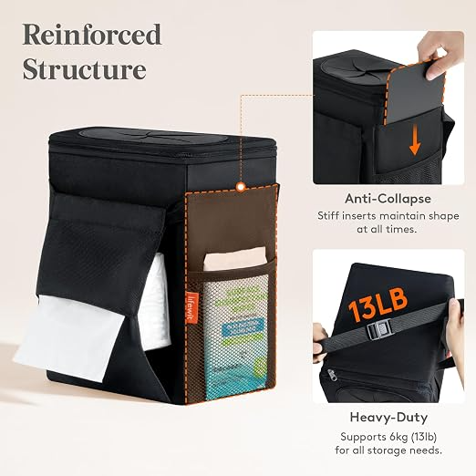 Omoda Car Seat Back Hanging Bin & Storage Organiser | 7.6L Waterproof Car Bin