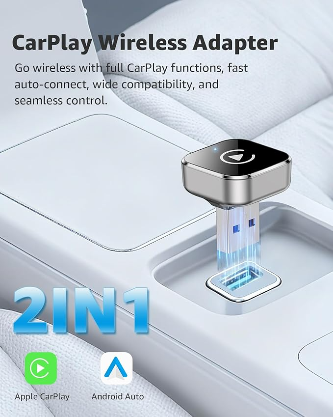 Wireless CarPlay Adapter – Convert Wired to Wireless CarPlay & Android Auto