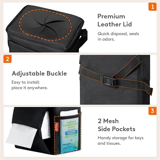 Omoda Car Seat Back Hanging Bin & Storage Organiser | 7.6L Waterproof Car Bin