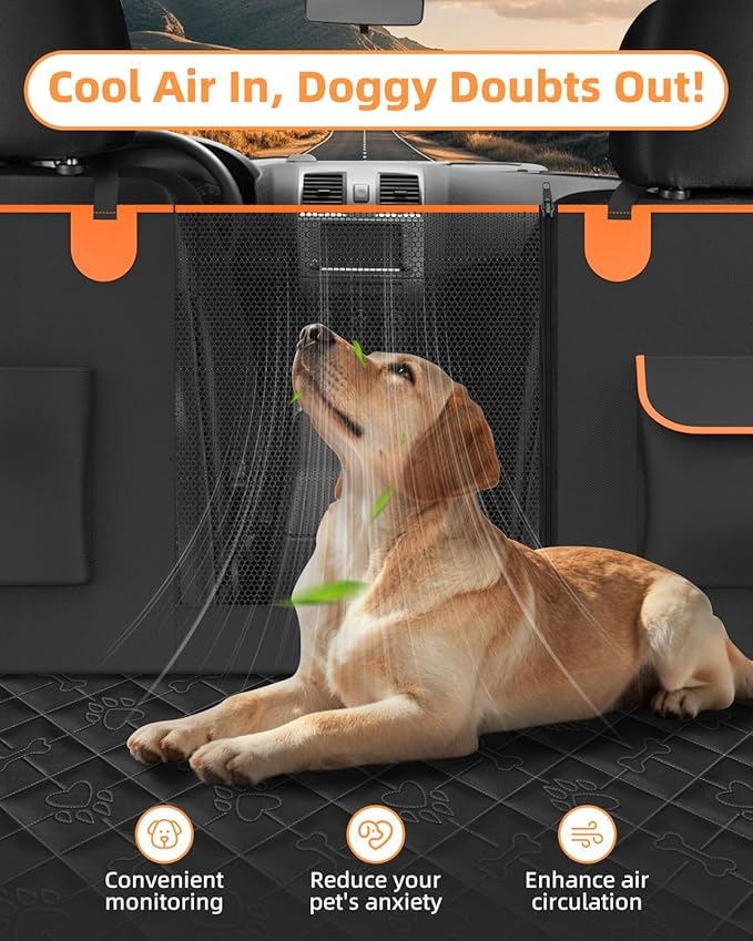 Omoda Dog Car Seat Cover | Waterproof & Scratch-Resistant Rear Seat Hammock