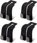Car Headrest Hooks – Seat Back Bag Holders (4 Pack, Universal Fit)