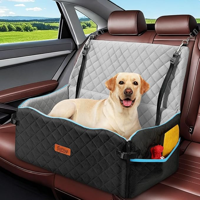Dog Car Seat Bed – Back Seat Booster & Travel Bed for Pets