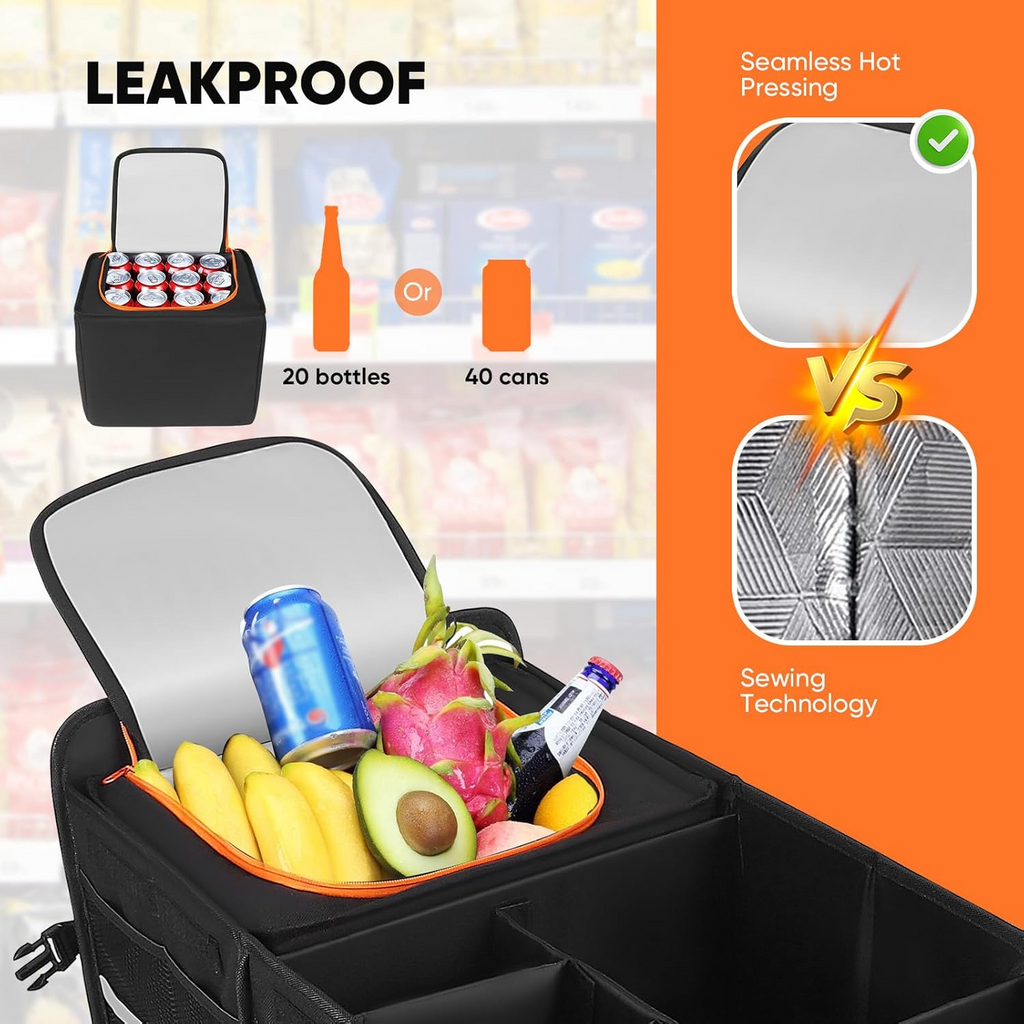 Omoda 115L Car Boot Organiser | Foldable Storage Box with Cooler Bag