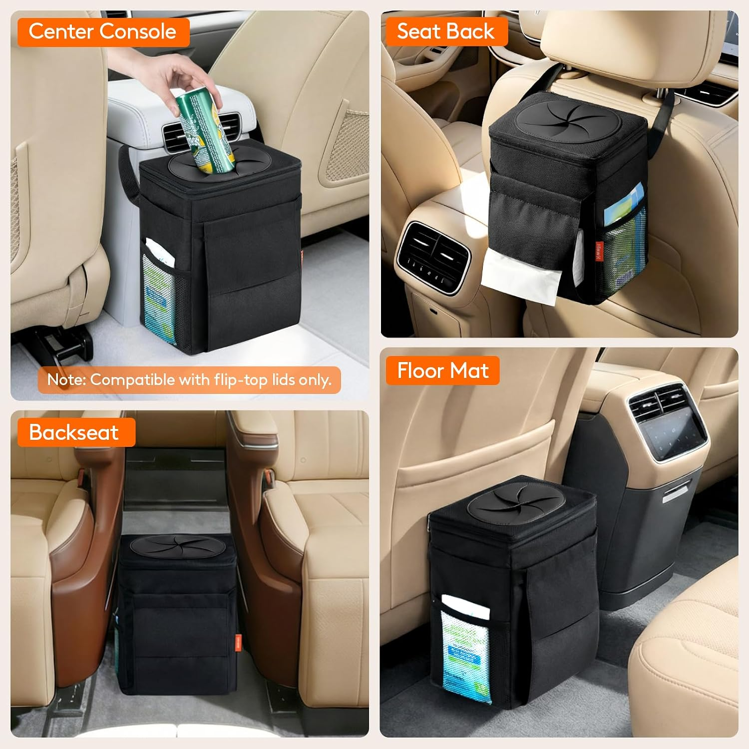 Omoda Car Seat Back Hanging Bin & Storage Organiser | 7.6L Waterproof Car Bin