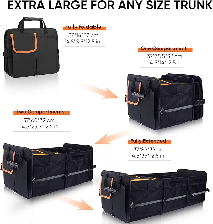 Omoda 115L Car Boot Organiser | Foldable Storage Box with Cooler Bag
