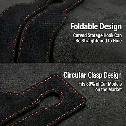 Car Headrest Hooks – Seat Back Bag Holders (4 Pack, Universal Fit)
