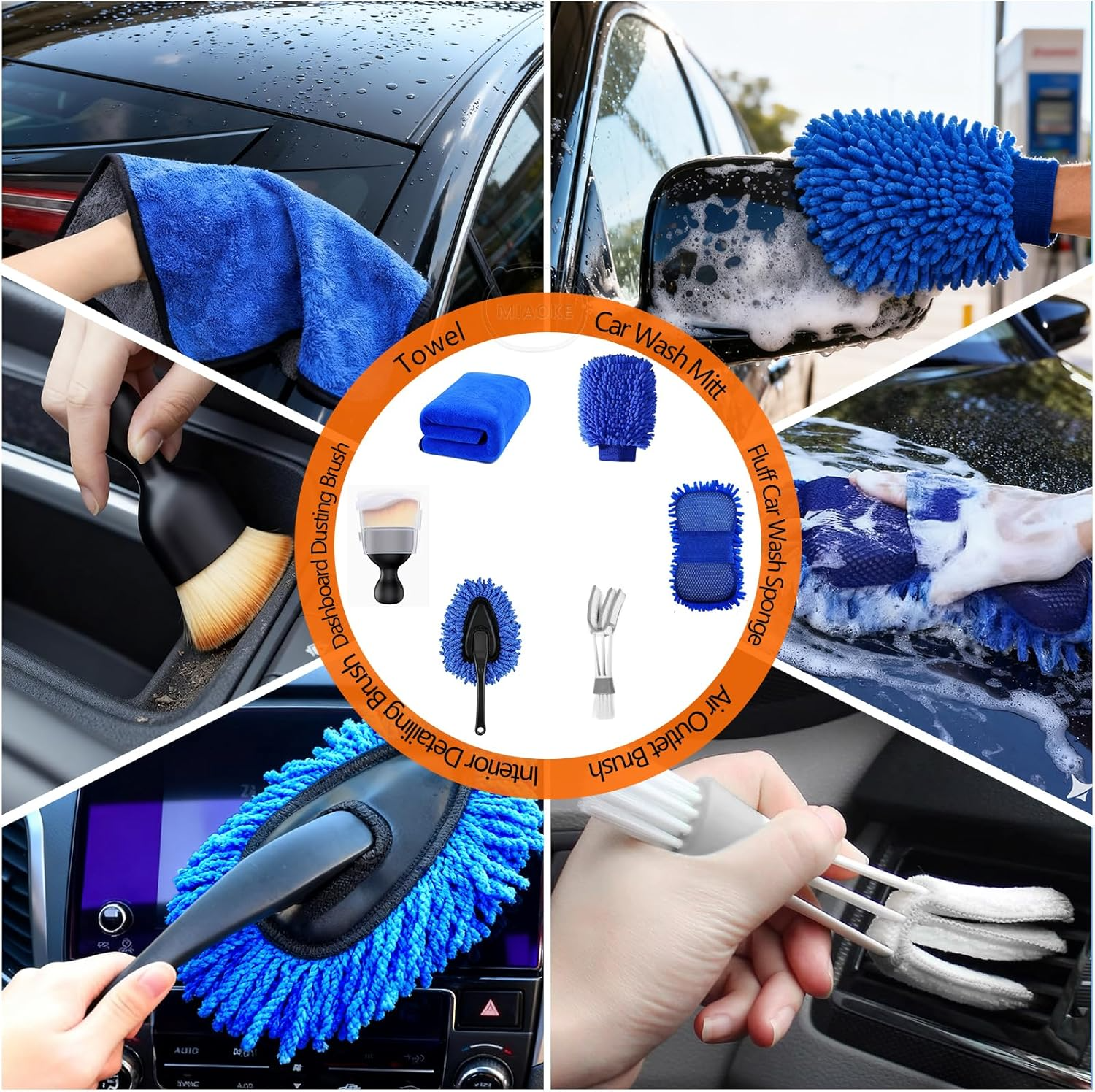Car Cleaning Kit – 41 Piece Detailing Set for Interior & Exterior Care