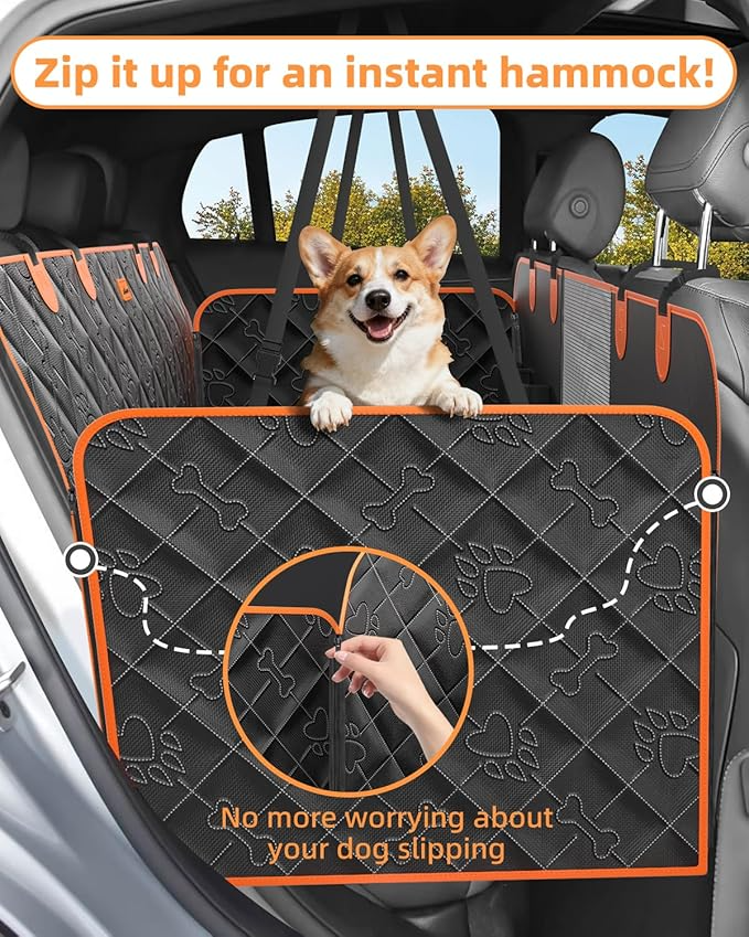 Omoda Dog Car Seat Cover | Waterproof & Scratch-Resistant Rear Seat Hammock