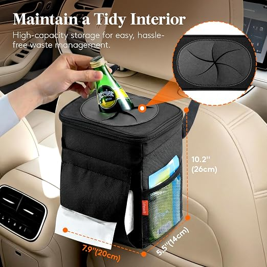 Omoda Car Seat Back Hanging Bin & Storage Organiser | 7.6L Waterproof Car Bin