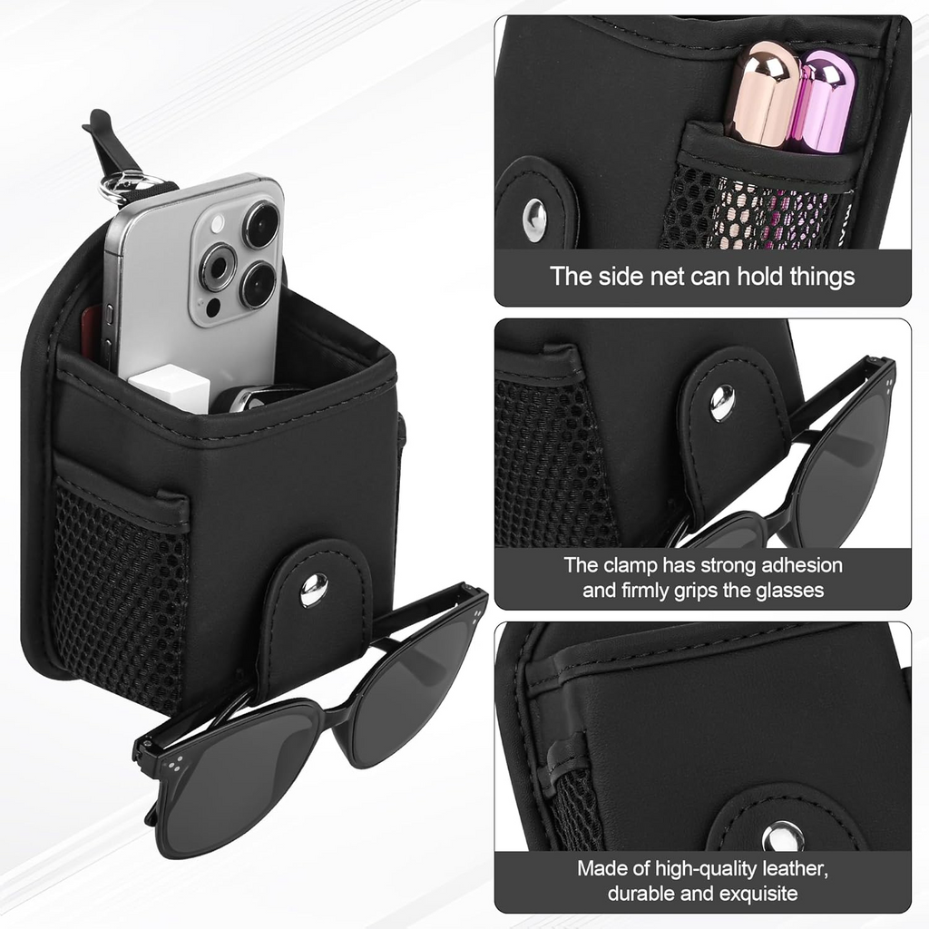 Omoda Car Air Vent Storage Pocket Organiser | PU Leather Phone & Accessory Holder