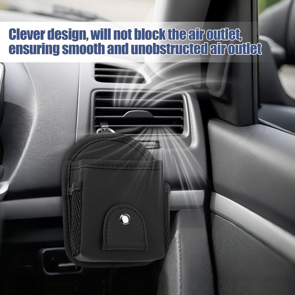 Omoda Car Air Vent Storage Pocket Organiser | PU Leather Phone & Accessory Holder