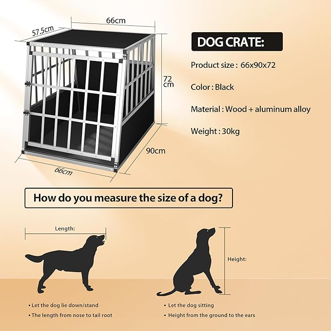 Dog Car Crate – Lockable Aluminium Travel Cage for Boot