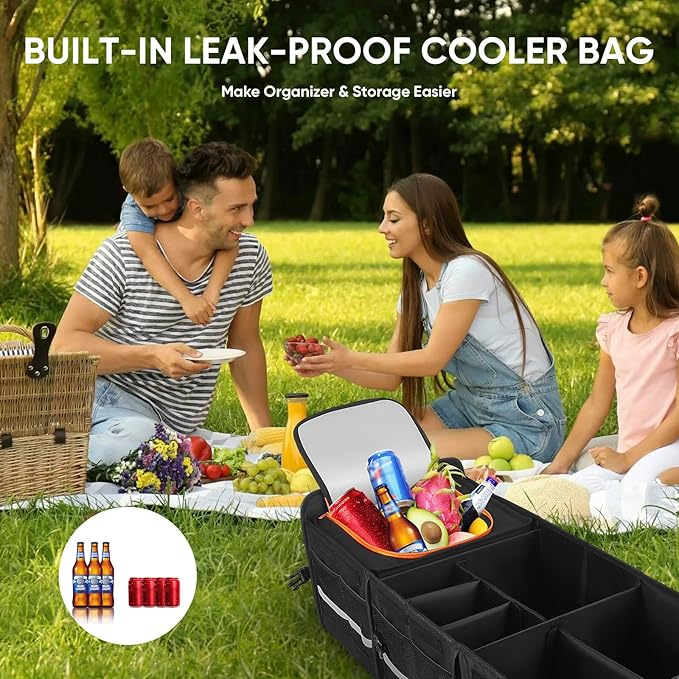 Omoda 115L Car Boot Organiser | Foldable Storage Box with Cooler Bag