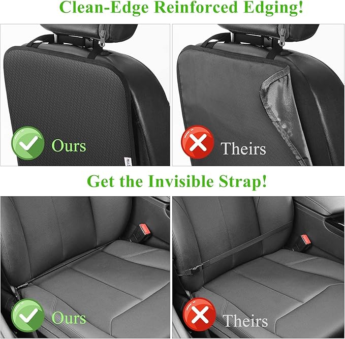 Omoda 2 Pack Car Seat Back Kick Mats | Rear Seat Protectors with Storage Pockets