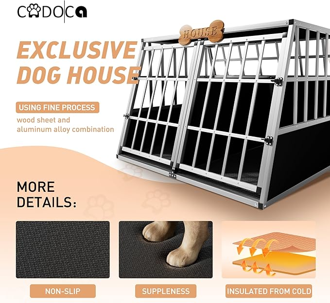 Dog Car Crate – Lockable Aluminium Travel Cage for Boot