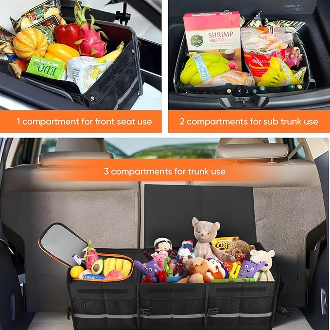 Omoda 115L Car Boot Organiser | Foldable Storage Box with Cooler Bag