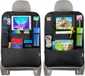 Car Seat Organiser with Tablet Holder – Back Seat Storage & Kick Mat (2 Pack)