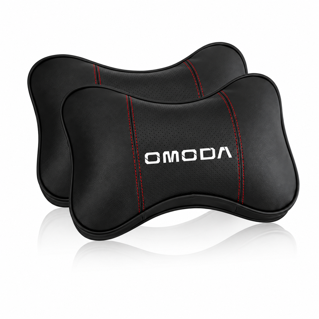 Omoda Car Seat Neck Pillow & Seat Belt Shoulder Pad Set | Comfort Headrest Cushions
