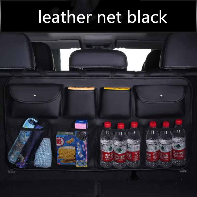 Omoda Luxury Leather Rear Seat Back Storage Organiser | Multi-Pocket Car Tidy