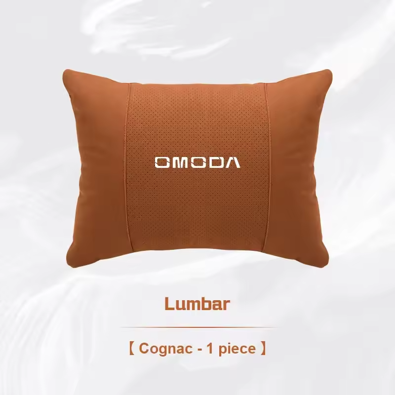 Omoda Suede Lumbar Cushion | Breathable Car Lower Back Support Pillow