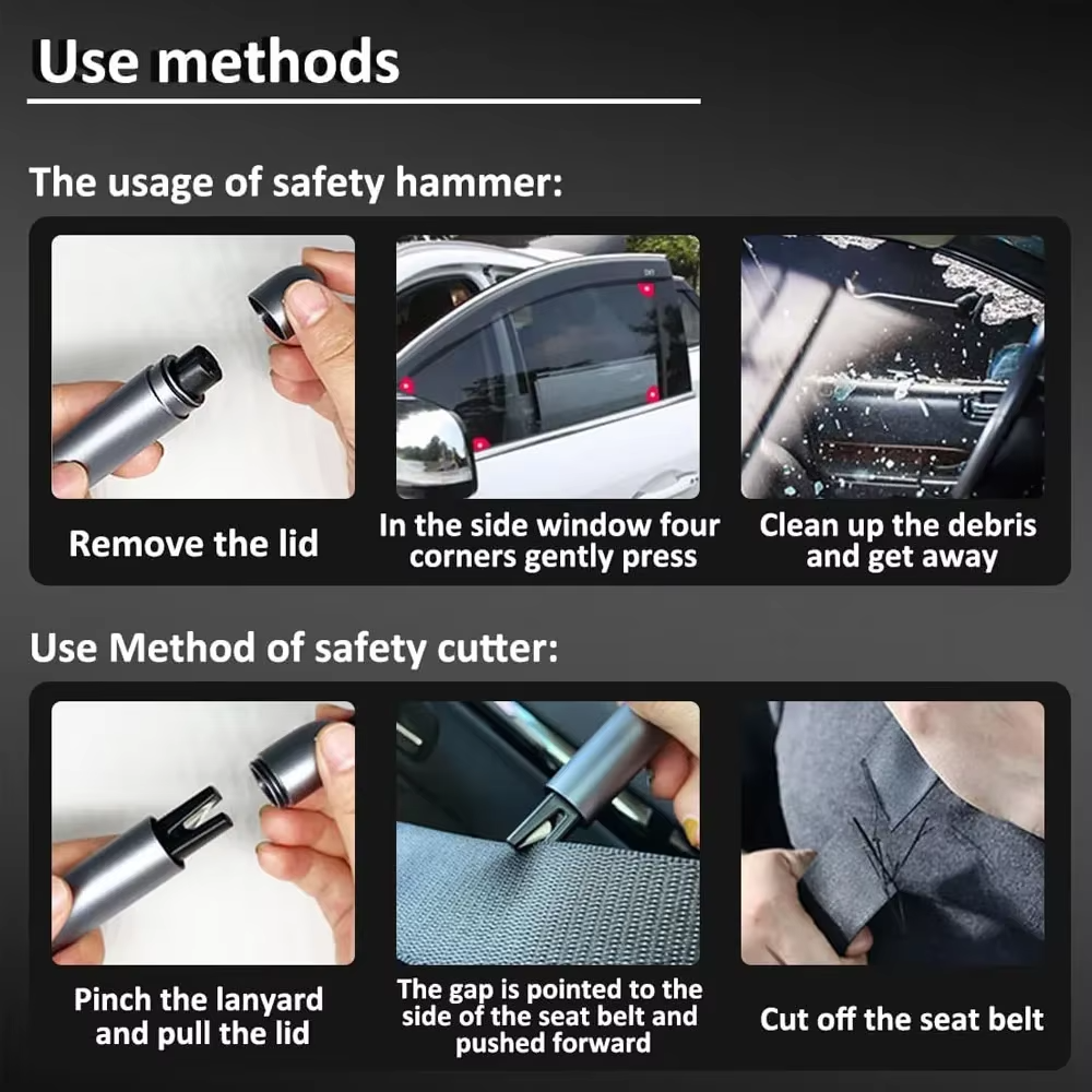 Omoda 2-in-1 Car Safety Tool | Emergency Glass Breaker & Seat Belt Cutter
