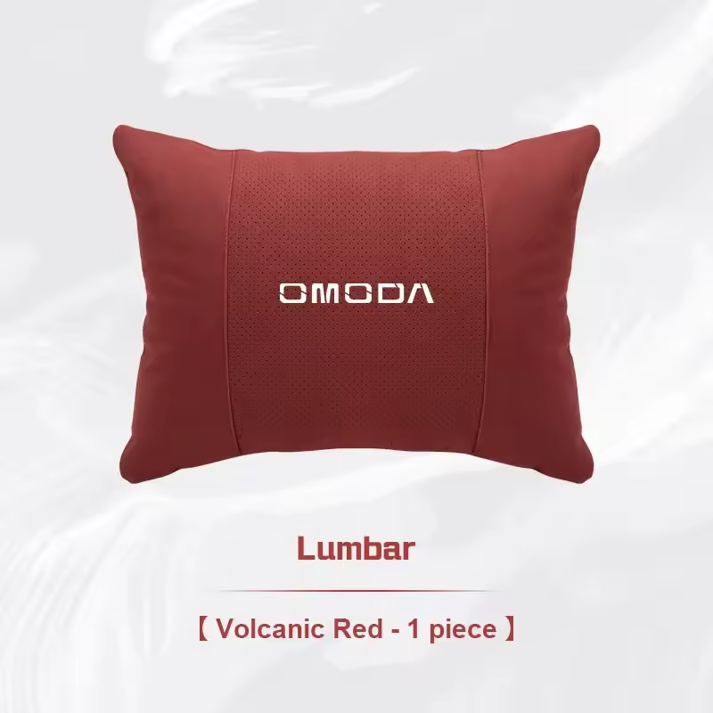 Omoda Suede Lumbar Cushion | Breathable Car Lower Back Support Pillow