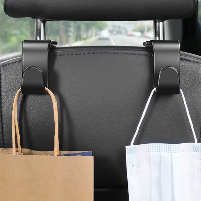 Omoda Car Headrest Hooks | Seat Back Bag Holder Clips (2 Piece Set)