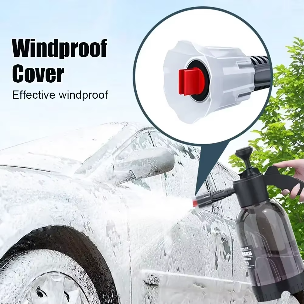 Omoda 2L Hand Pump Foam Sprayer | Snow Foam Car Wash Bottle with 3 Nozzles