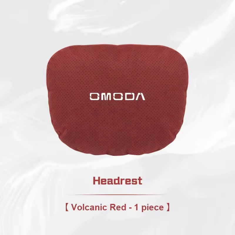 Omoda Suede Headrest Pillow | Breathable Car Neck Support Cushion