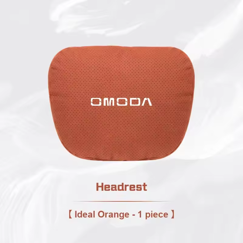 Omoda Suede Headrest Pillow | Breathable Car Neck Support Cushion