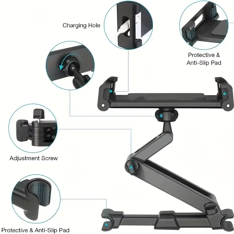 Omoda Rear Seat Tablet & Phone Holder | Adjustable Headrest Mount