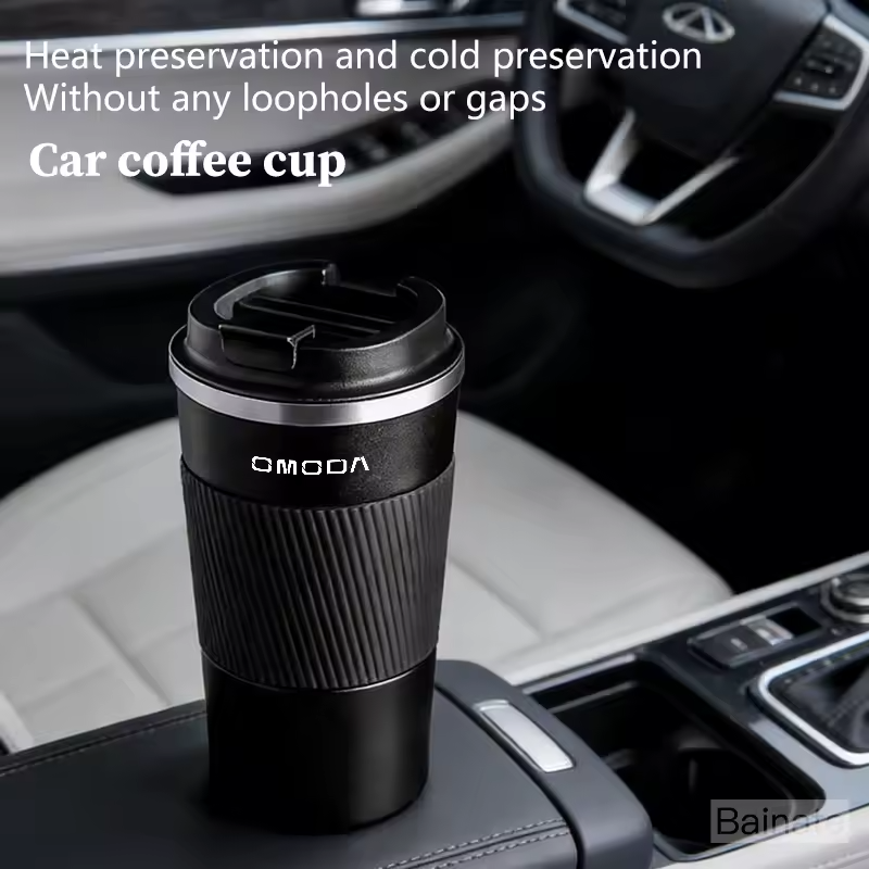 Omoda Stainless Steel Coffee Mug | Thermal Insulated Car Travel Cup