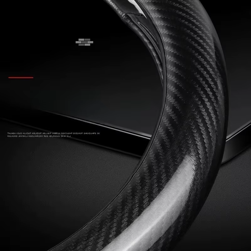 Omoda Steering Wheel Cover | Carbon Fibre Leather Grip Protector