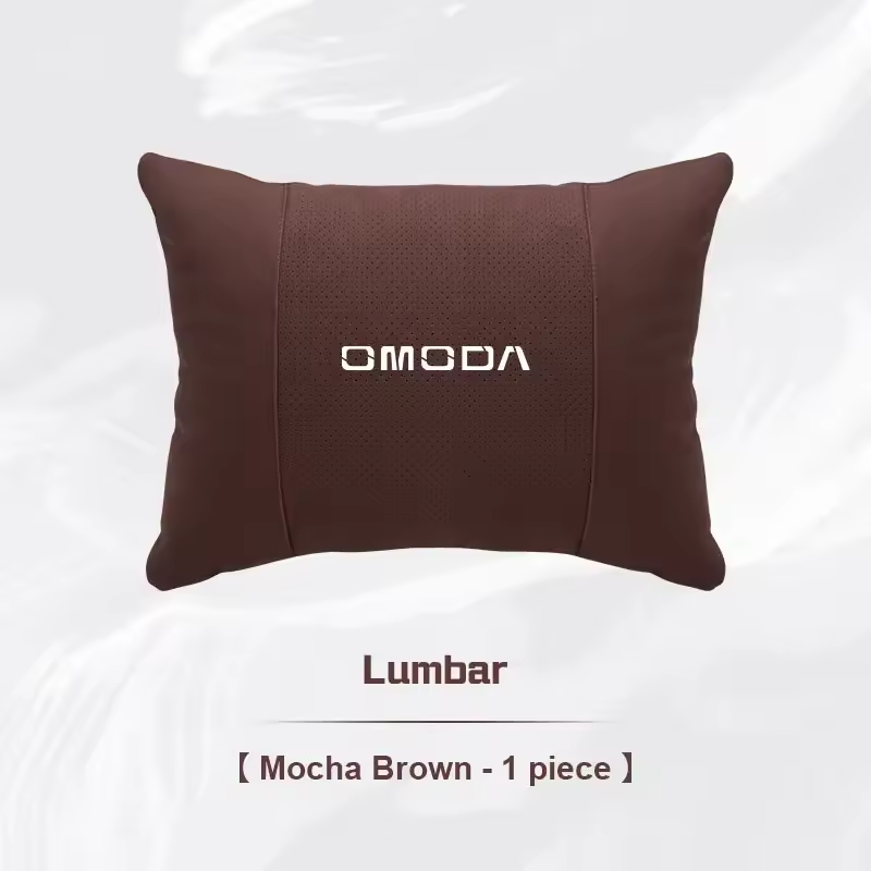 Omoda Suede Lumbar Cushion | Breathable Car Lower Back Support Pillow