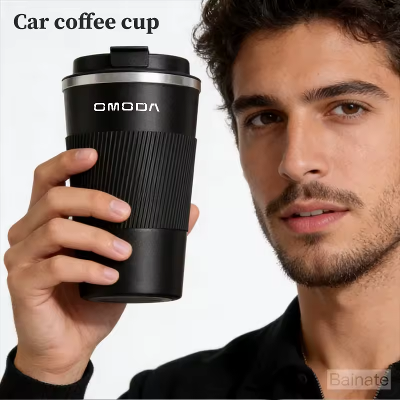 Omoda Stainless Steel Coffee Mug | Thermal Insulated Car Travel Cup