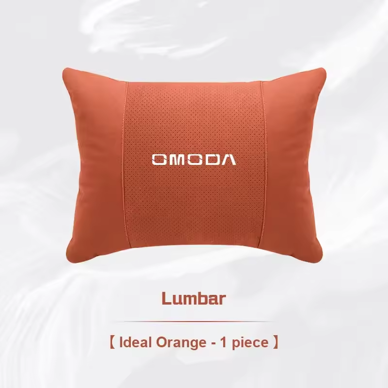 Omoda Suede Lumbar Cushion | Breathable Car Lower Back Support Pillow