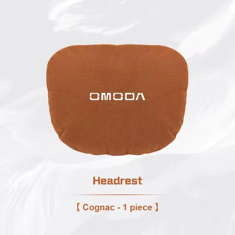 Omoda Suede Headrest Pillow | Breathable Car Neck Support Cushion