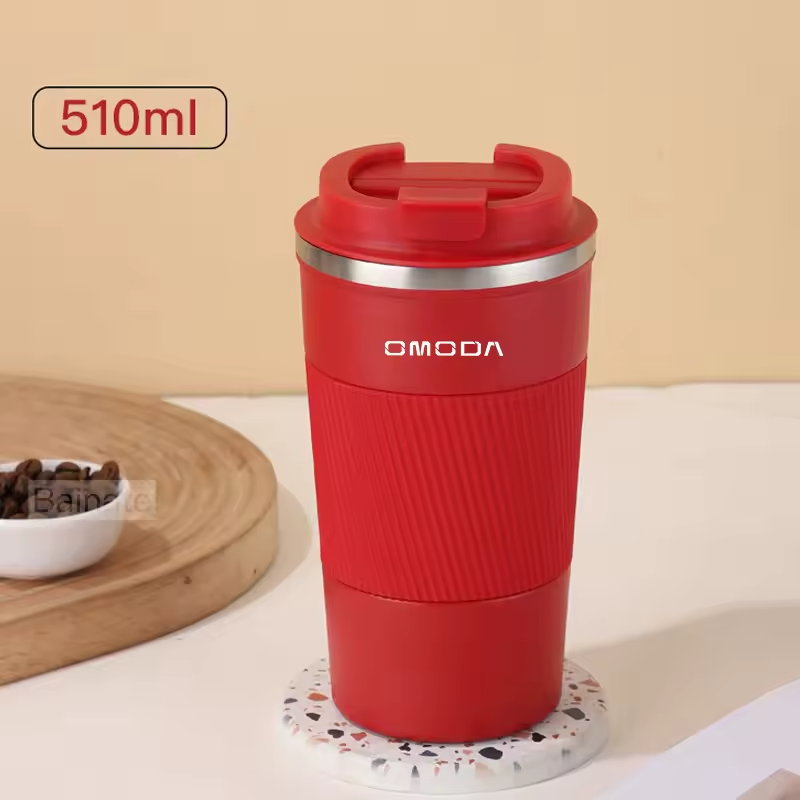 Omoda Stainless Steel Coffee Mug | Thermal Insulated Car Travel Cup