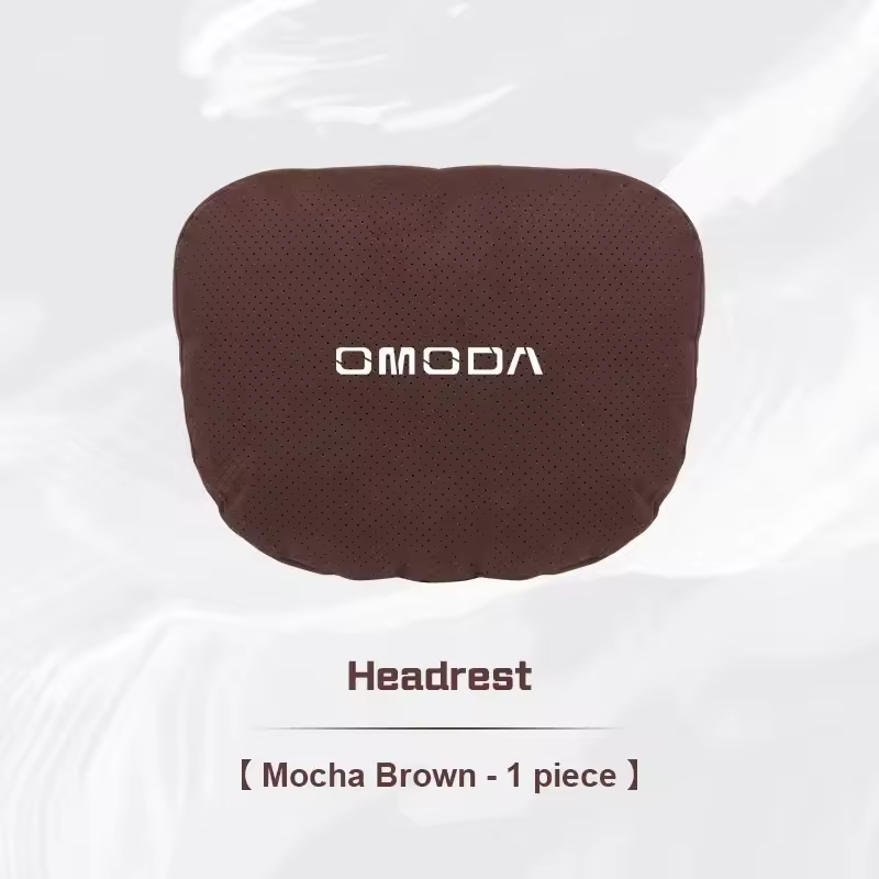 Omoda Suede Headrest Pillow | Breathable Car Neck Support Cushion