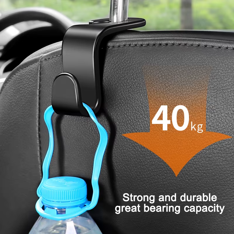 Omoda Car Headrest Hooks | Seat Back Bag Holder Clips (2 Piece Set)