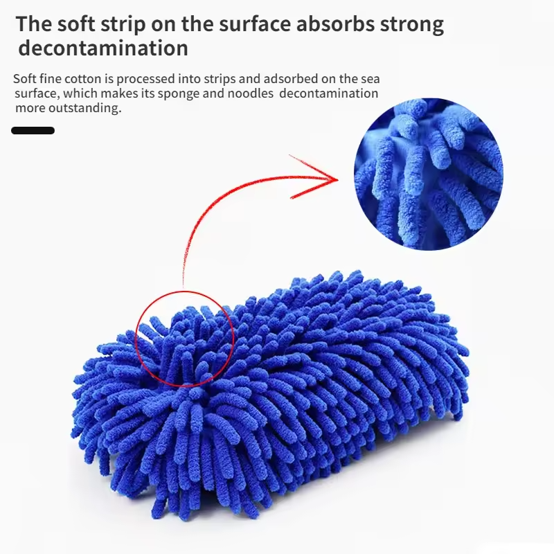 Omoda Microfibre Car Wash Mitt | Chenille Scratch-Free Cleaning Glove