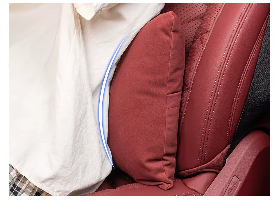 Omoda Suede Lumbar Cushion | Breathable Car Lower Back Support Pillow