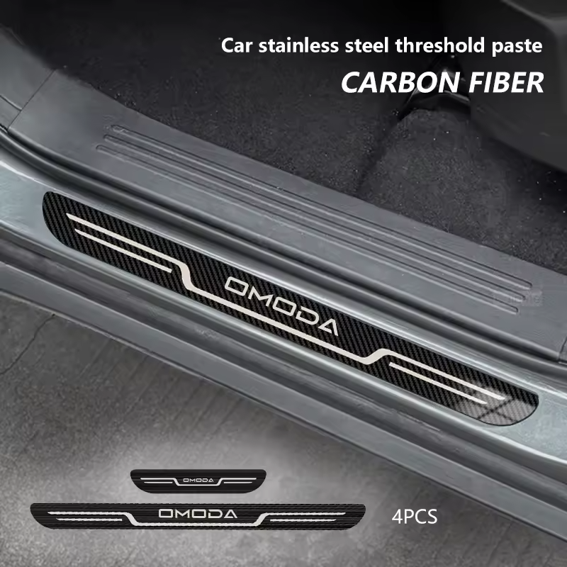 Omoda Door Sill Protectors | 4pcs Stainless Steel Threshold Strips